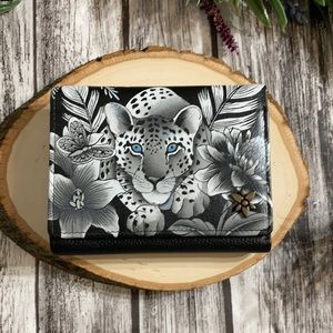 Anuschka Cleopatra’s Leopard Small Flap French Wallet